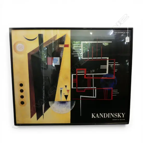 FRAMED FRENCH KANDINSKY POSTER 640x785mm 
