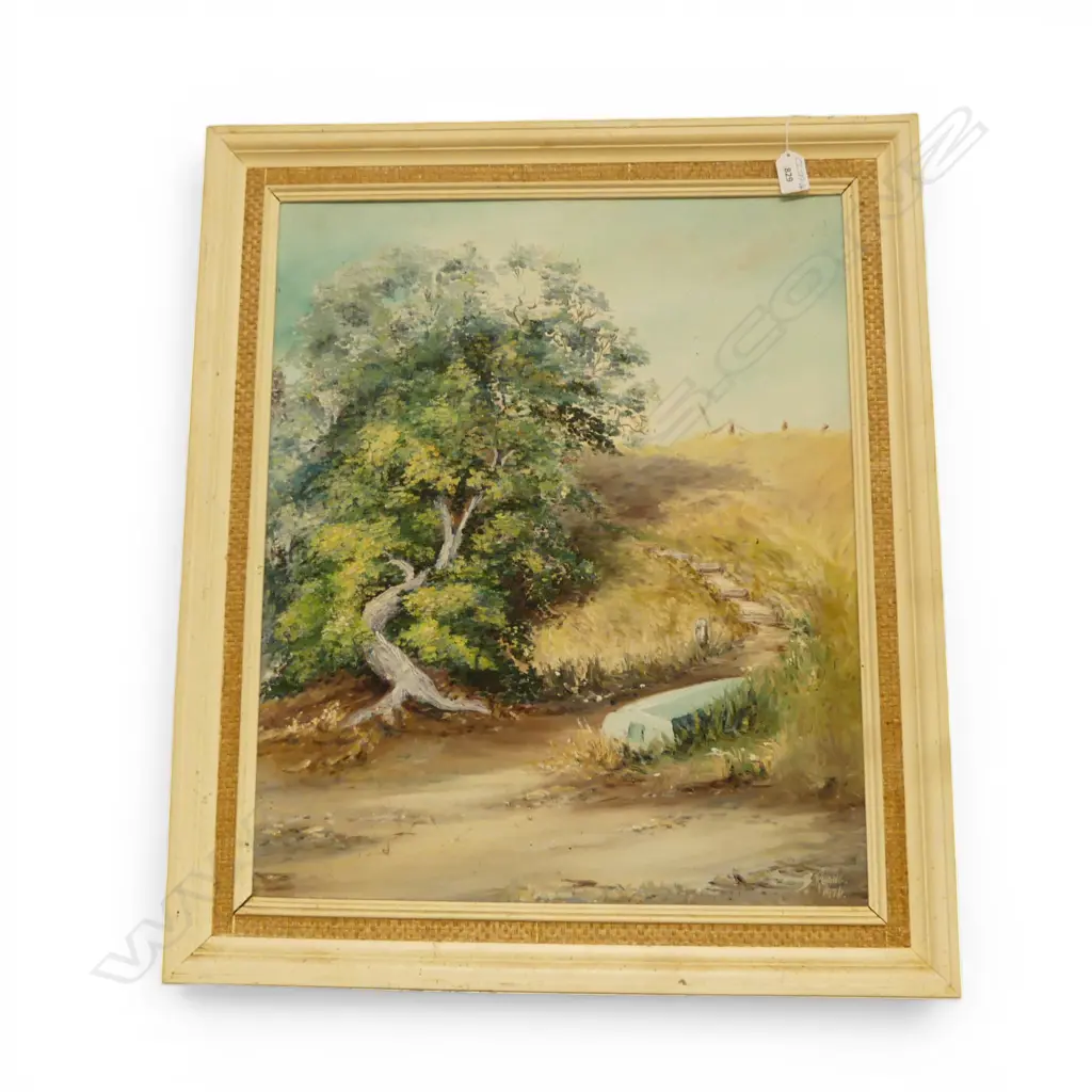 BETTY RUANE OIL PAINTING 'BEACH AT TE KAHA' signed & dated 1974. Labelled verso. 580 x 480mm Image 1++