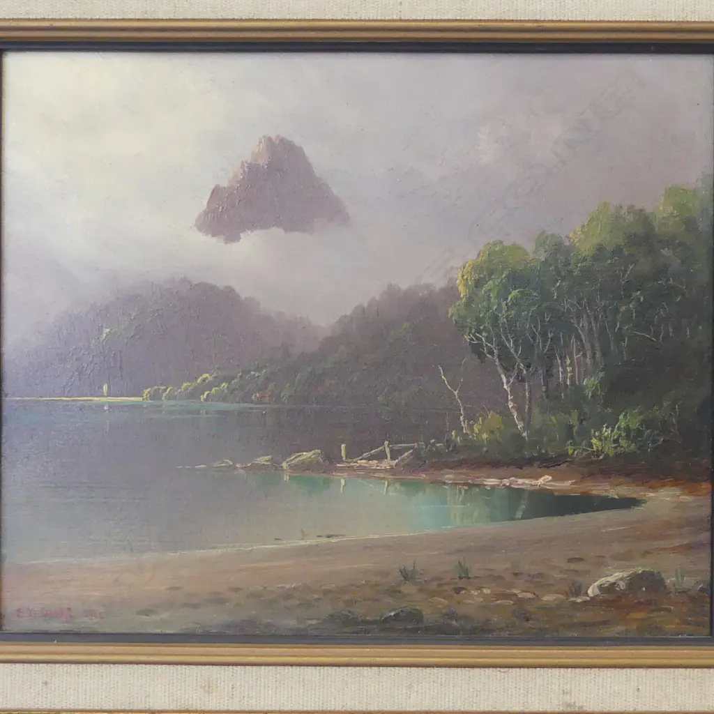 4 SIGNED OIL ON BOARD LANDSCAPES INCL. E. DRAKE 195x235mm Image 1++