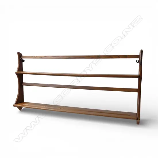 MID CENTURY / RETRO ERCOL WOODEN PLATE RACK 965x130x500mm