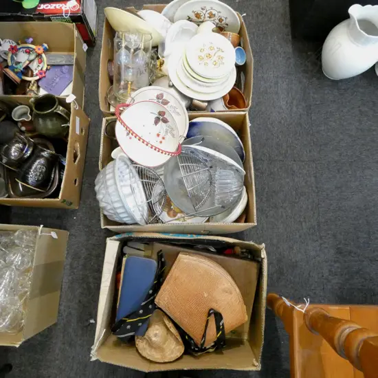 3 BOXES OF ASST. CHINA, COLLECTABLES, etc