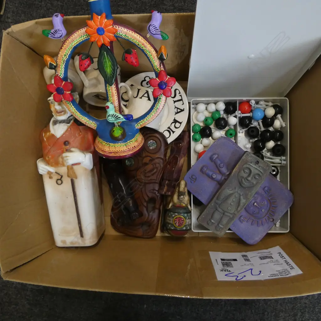 ASST. COLLECTABLES; MOLECULAR KIT, 2 TOAST & MARMALADE BRIDGEWATER C/S, WOODEN TIKI, etc Image 1++