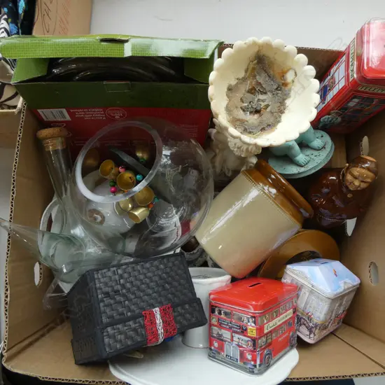 ASST. COLLECTABLES; NUT CRACKER, GLASS, ORNAMENTS, etc