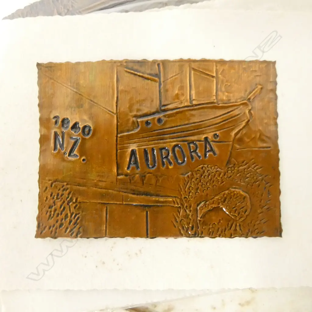 LARGE COLLECTION NZ COPPER SOV PLAQUES WELLINGTON THE WAHINE ETC Image 1++