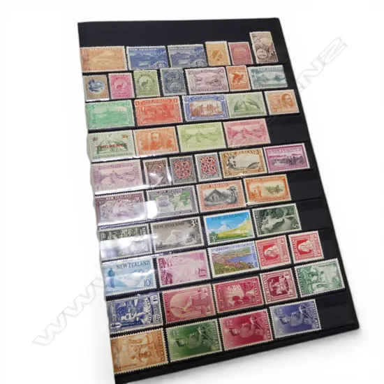 SHEET OF EARLY NEW ZEALAND STAMPS 