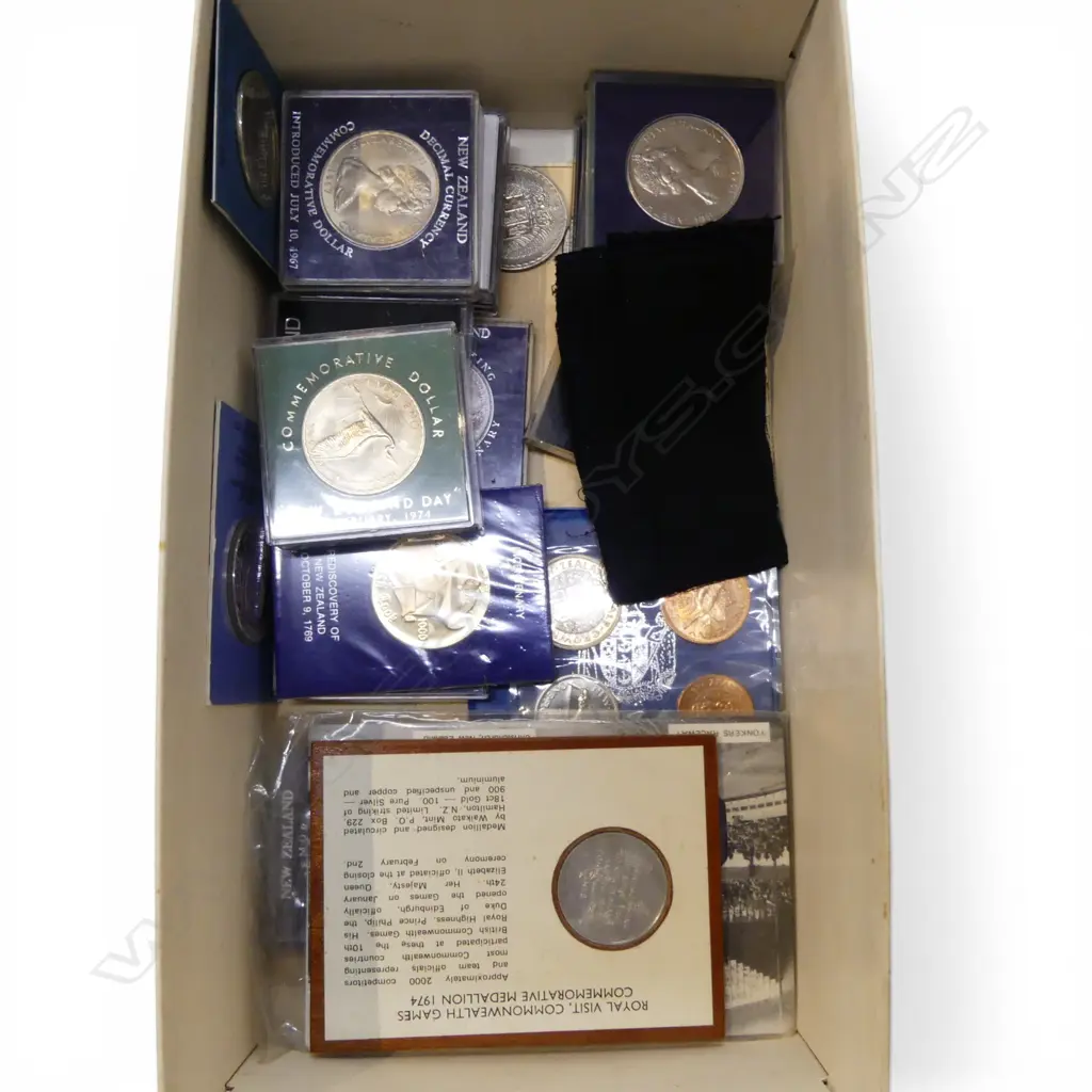 COLLECTION OF CASED NZ COINS Image 1++