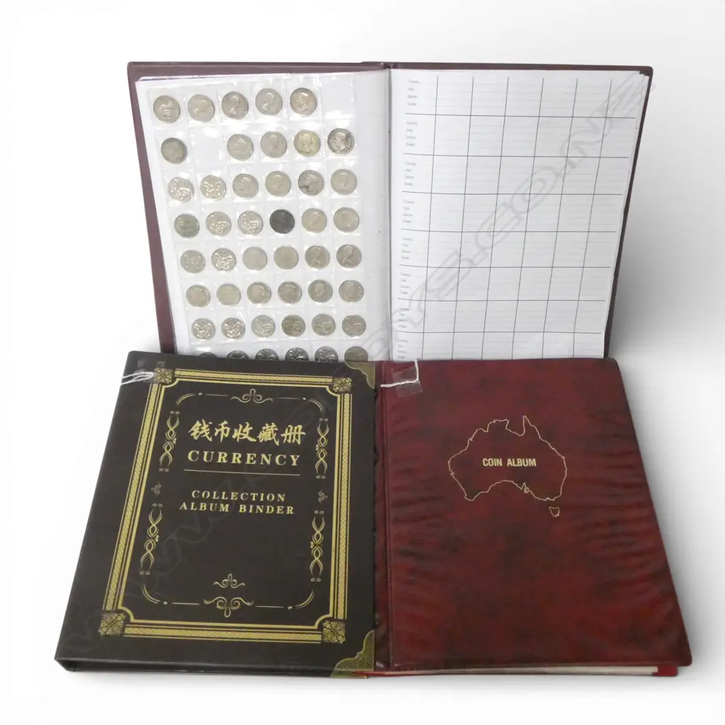 3 ALBUMS OF NZ & WORLD COINS Image 1++