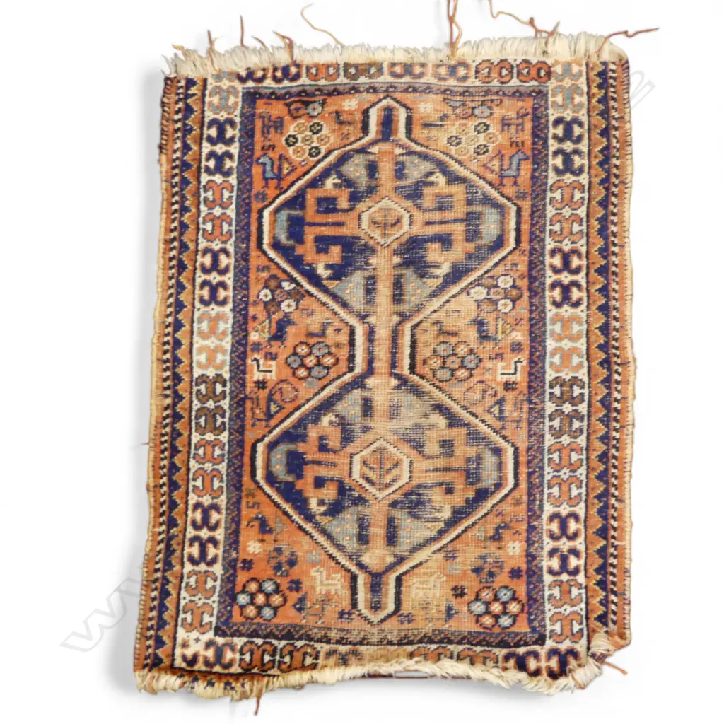 HAND KNOTTED ALL WOOL RUG 1060x820mm Image 1++