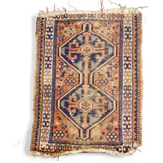 HAND KNOTTED ALL WOOL RUG 1060x820mm