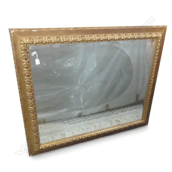 MODERN ANTIQUE STYLE LARGE GILT WALL MIRROR BEVELLED EDGE MINOR LOSSES TO GILT 1200 x 990mm