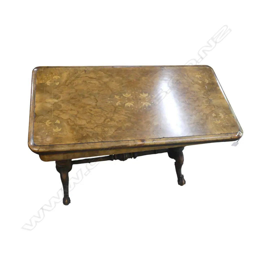 VICTORIAN INLAID CARD TABLE W.960mm Image 1++
