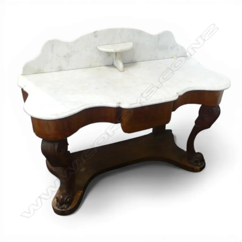VICTORIAN MARBLE TOP WASHSTAND 1190x540x1000mm approx. Image 1++
