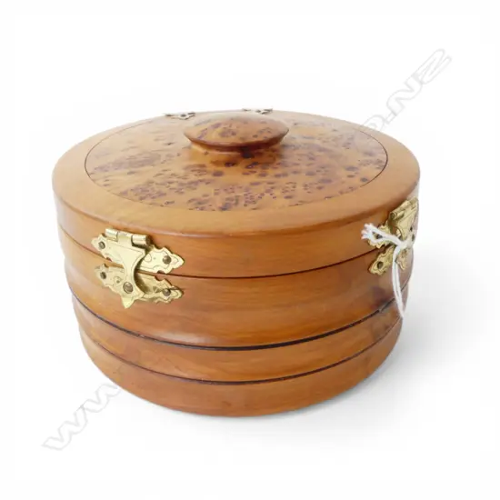 BURR TOTARA JEWELLERY BOX H.80mm, 145mm dia