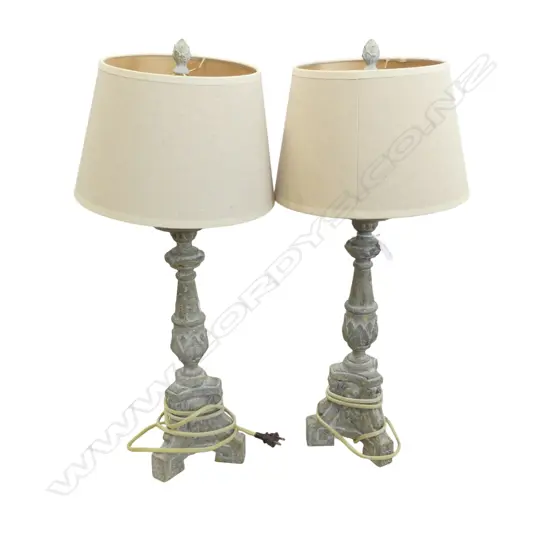 PR AIDEN GRAY ANTIQUE STYLE TABLE LAMPS H.700mm  american plugs