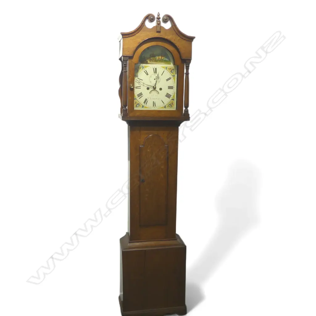 ANTIQUE OAK LONG CASE CLOCK - J. JONES, BARNSTAPLE 460x250x2130mm Image 1++