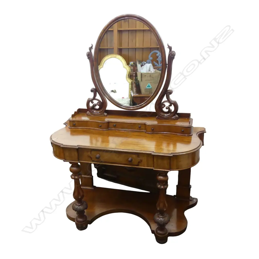 VICTORIAN MAHOGANY DRESSING TABLE 1200x525x1580mm Image 1++