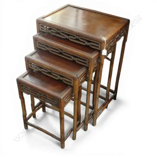 4 ORIENTAL NESTING TABLES 500x365x715mm