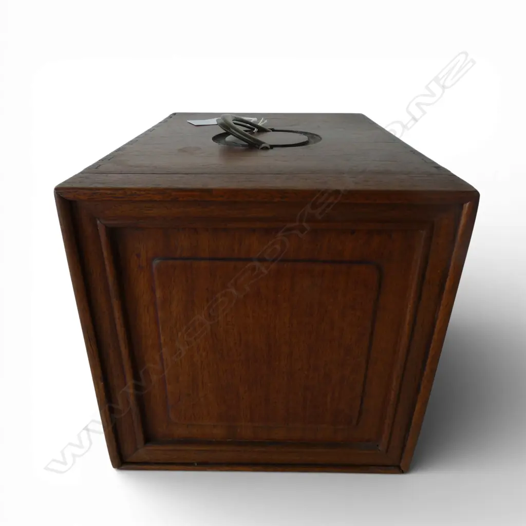 ANTIQUE APOTHECARY CASE four drawer, mirror with handle to top 195x255x190mm Image 1++