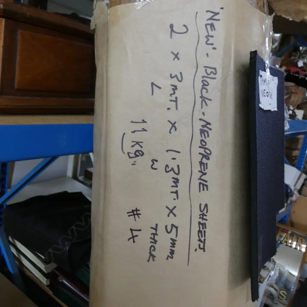 2 3000x1300mm 5mm BLACK NEOPRENE SHEETS (in one roll) Image 1++