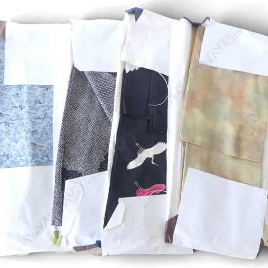 FOUR VINTAGE KIMONO IN ORIGINAL PACKAGING