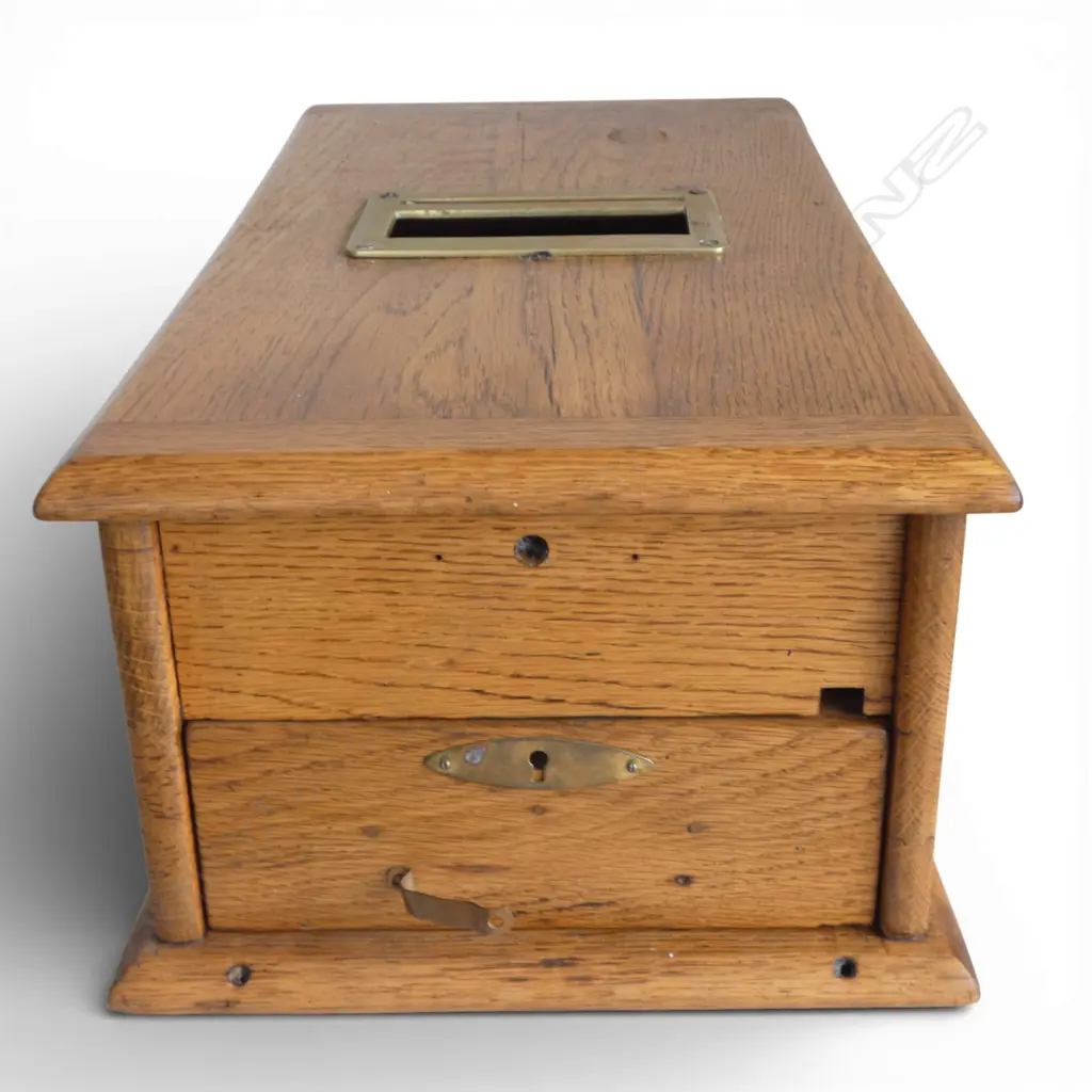 EARLY 20thC 'MONARCH' OAK CASH REGISTER 275x515x180mm Image 1++