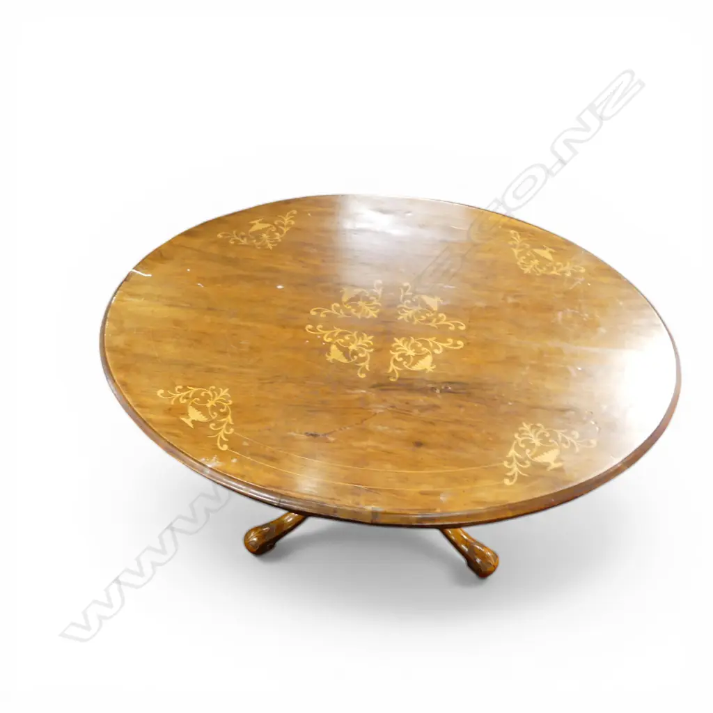 VICT INLAID WALNUT LOO TABLE H690 L1170MM Image 1++