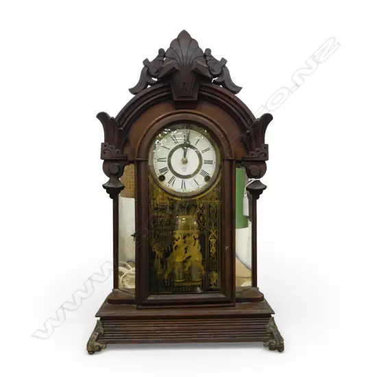 ANTIQUE ANSONIA MANTEL CLOCK H.545mm