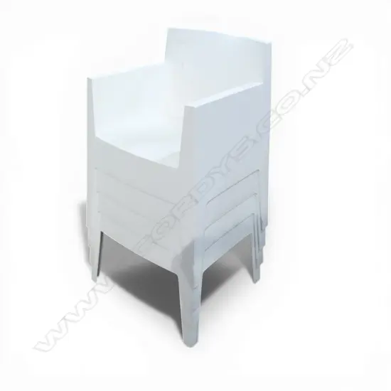 FOUR PHILIPPE STARK POLYPROPYLENE STACKABLE CHAIRS - 'TOY CHAIR'