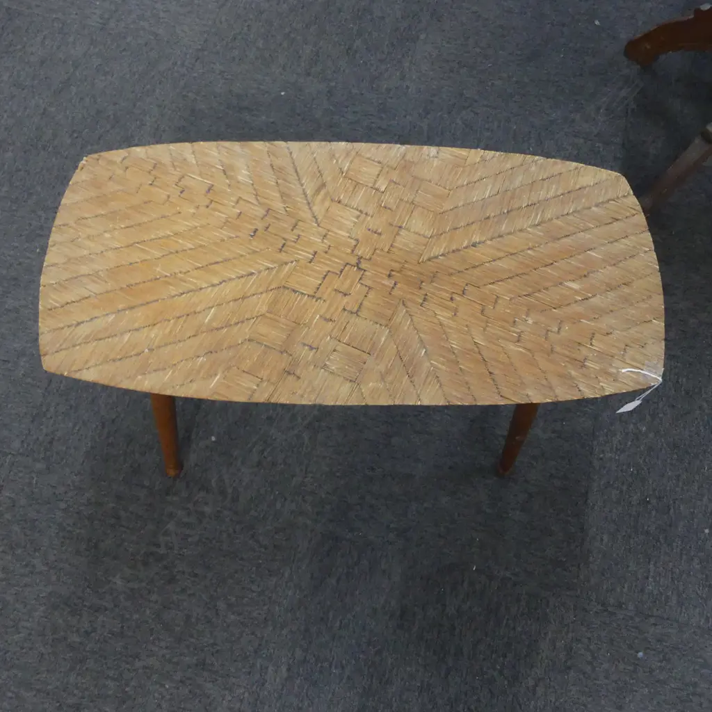 RETRO TABLE w. MATCHSTICK TOP W.805mm Image 1++