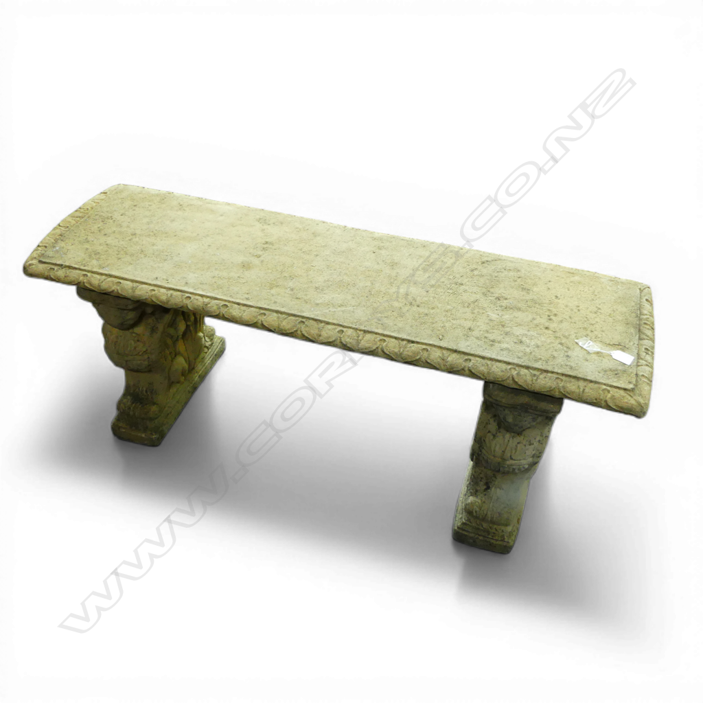 OUTDOOR CHURCH STONE BENCH SEAT H430 L1200MM Image 1++