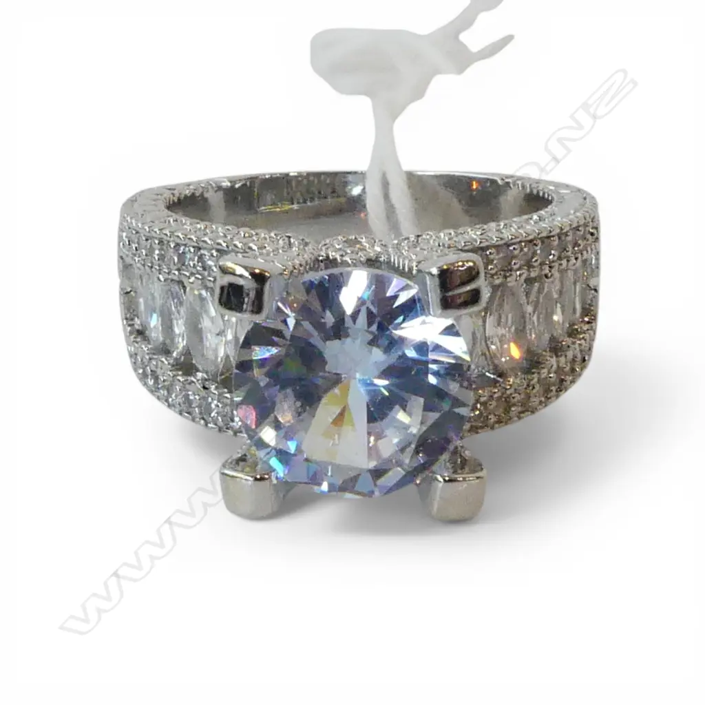 LRG FAUX DIAMOND CZ RING Image 1++