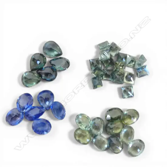 ASST. LOOSE BLUE & GREEN SAPPHIRES, FACET CUT