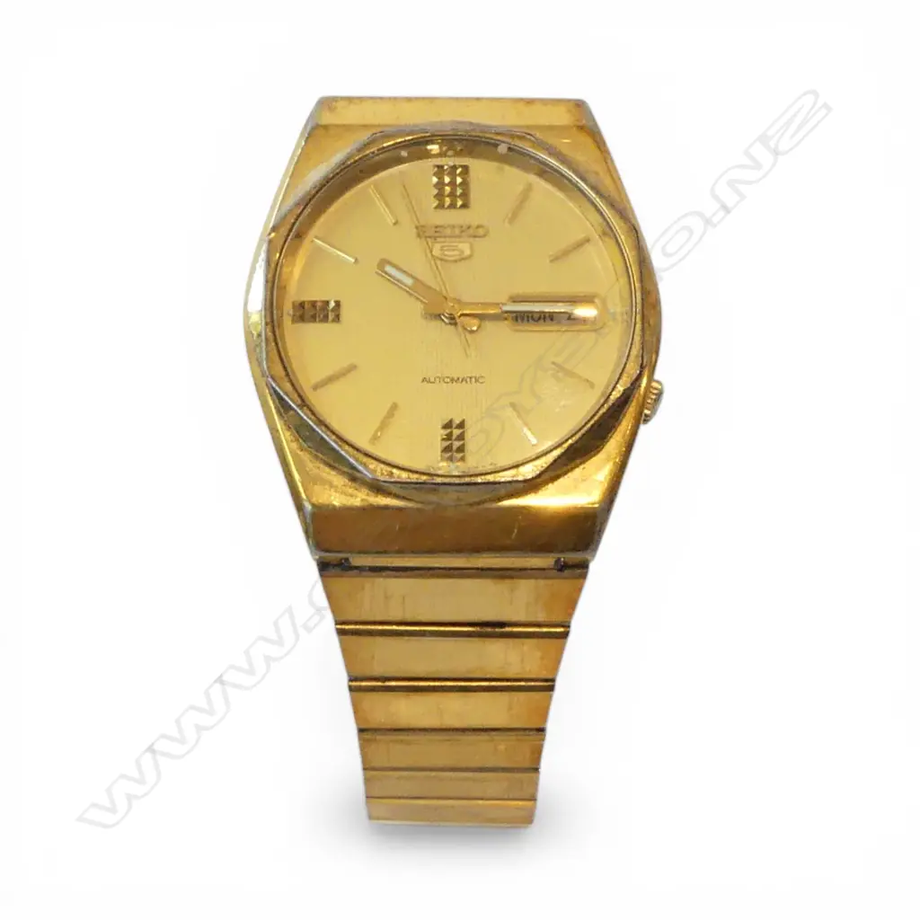 SEIKO 5 GILT METAL WRISTWATCH Image 1++