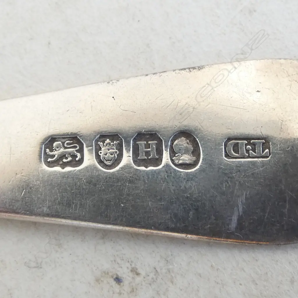 GEORGIAN STG SILVER SERVING SPOON, THOMAS DICKS, LONDON 1803, 57gms Image 1++