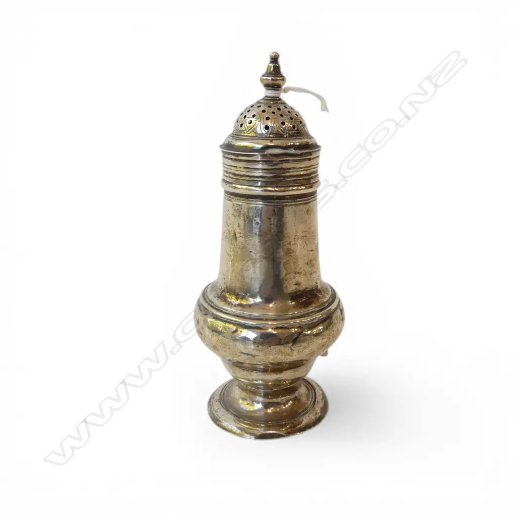 GEORGIAN STG SILVER CONDIMENT H.125mm 62gms Image 1++