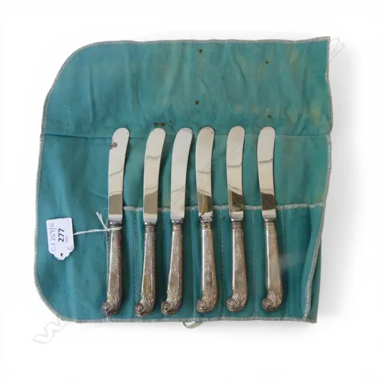 6 CANADIAN STG SILVER HANDLED PATE FORKS, BIRKS 1950 L.175mm some rust 