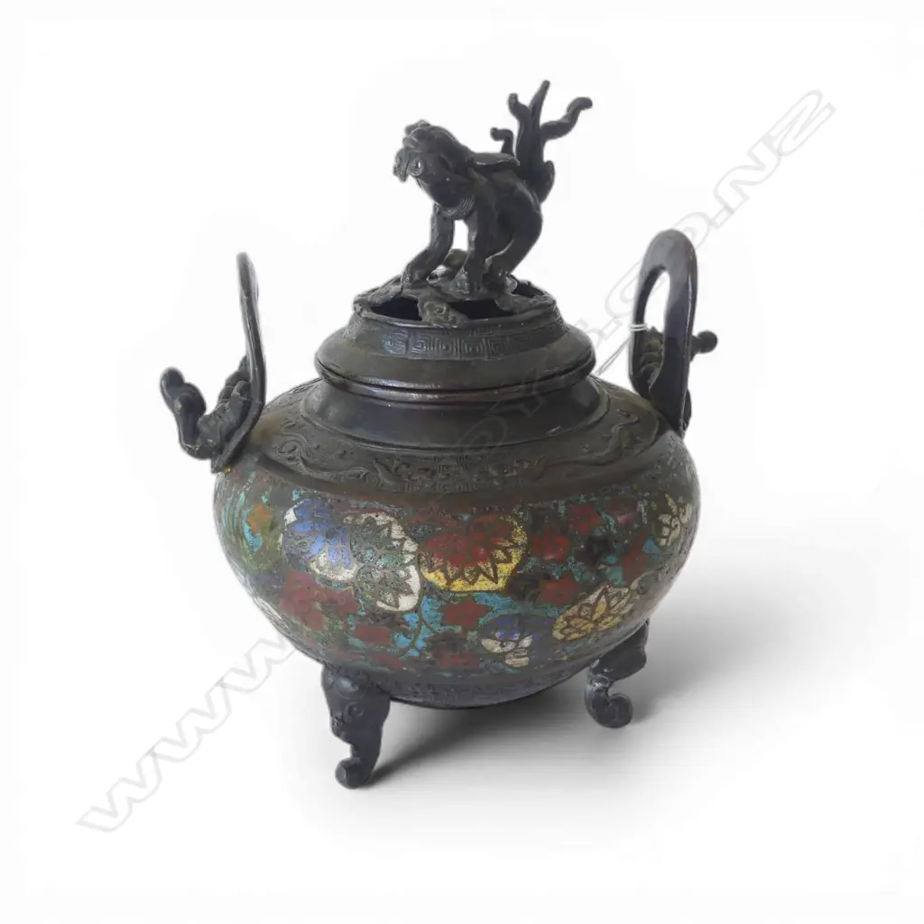 ORIENTAL BRONZE INCENSE BURNER, REPAIRS H.220mm Image 1++