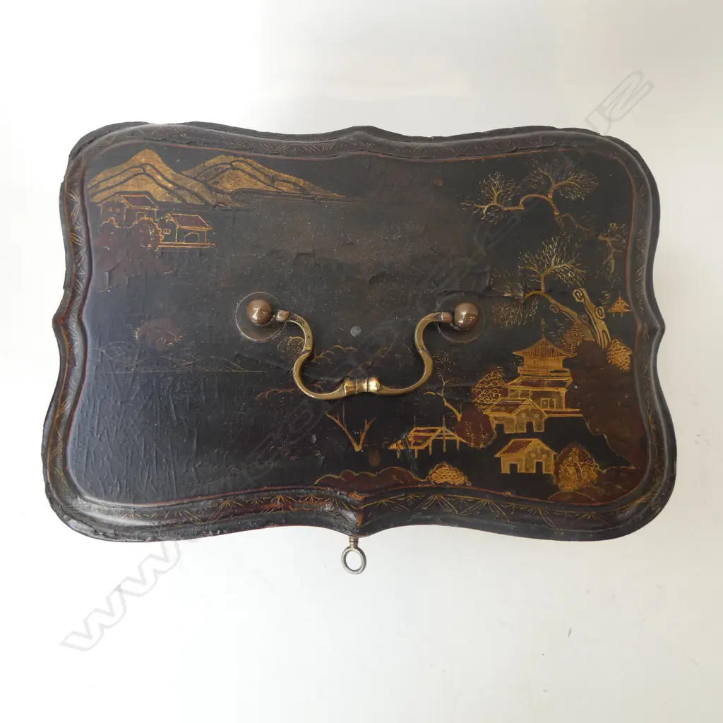 ORIENTAL BOX w. KEY, ASST. DICE, 2 FANS, etc Image 1++