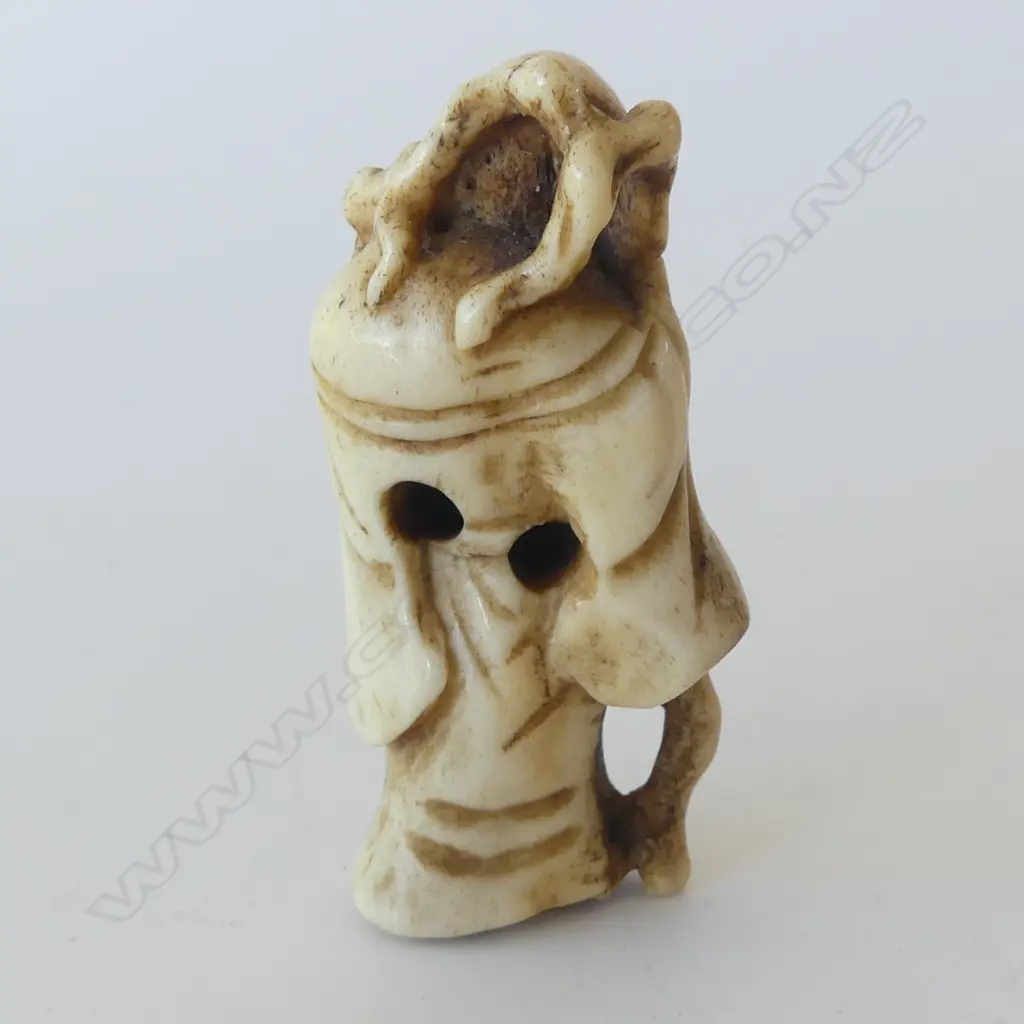 BONE NETSUKE chinese sage H.60mm Image 1++