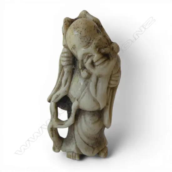 BONE NETSUKE chinese sage H.60mm