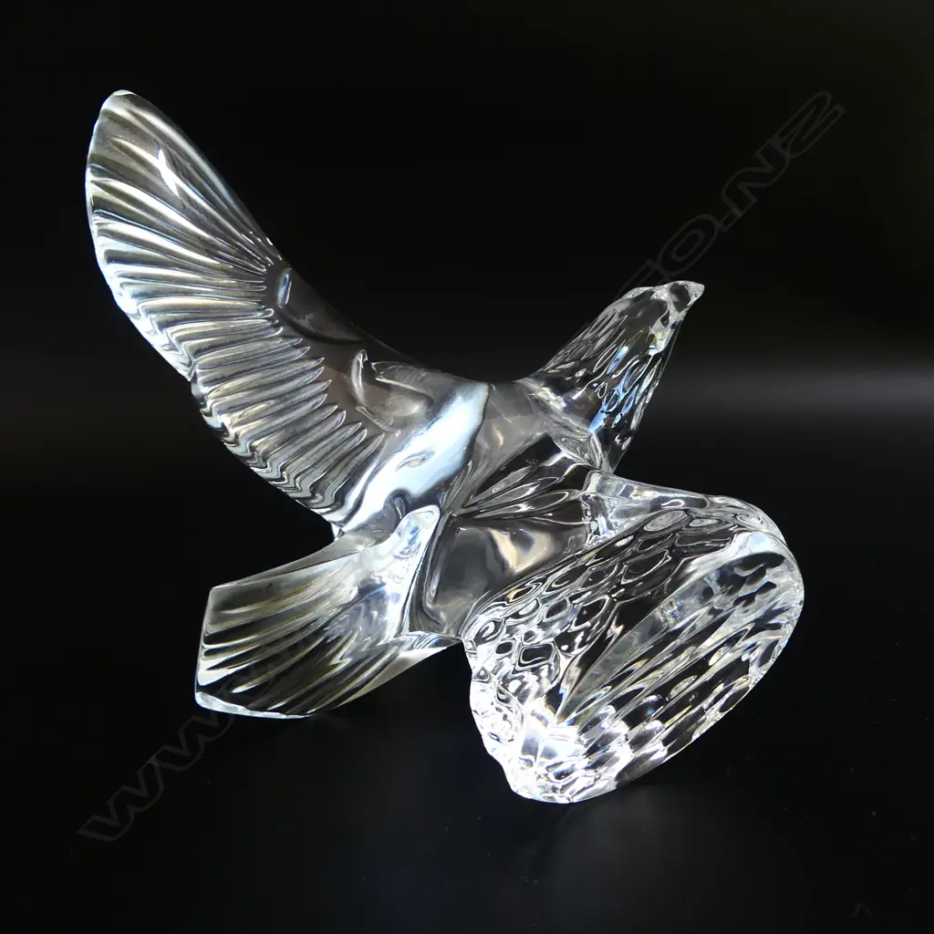 WATERFORD CRYSTAL EAGLE with wings raised etched Waterford mark. H.180mm Image 1++