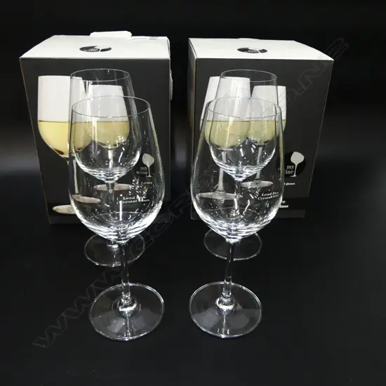 2 BOXES 4x 'MY WINE' WINE GLASSES 