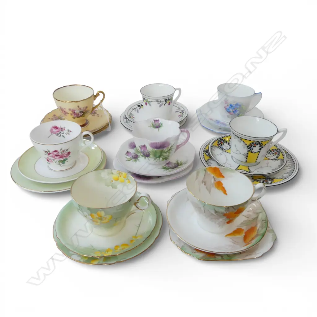 8 SHELLEY CHINA CSPS MIXED PATS Image 1++