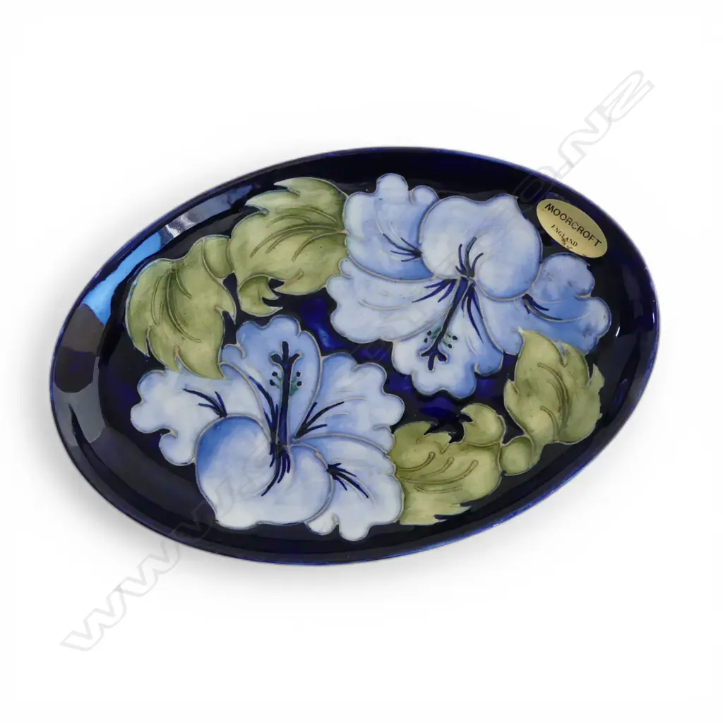 MOORCROFT HIBISCUS FLOWER PLATTER W.230mm Image 1++