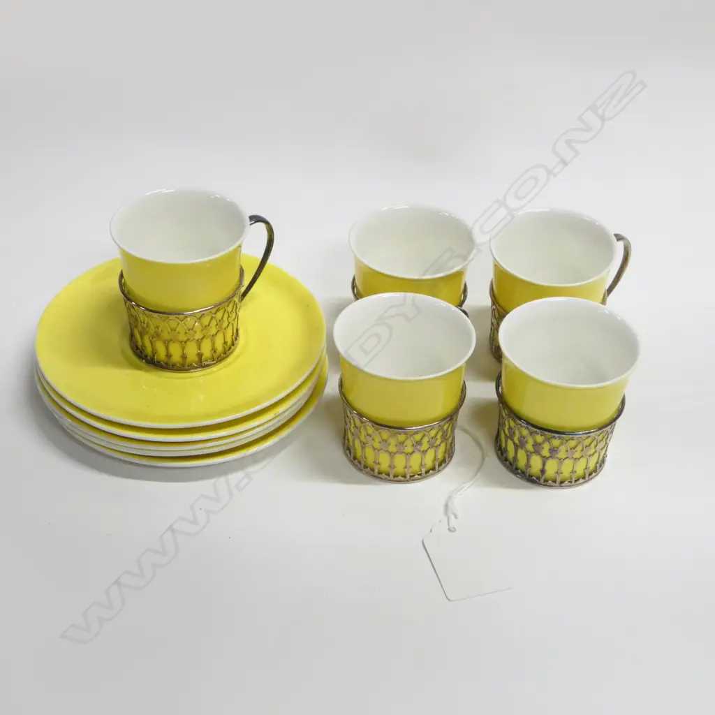 5 S/SILVER  SHELLEY COFFEE CANS SILVER WEIGHT 80GRMS Image 1++