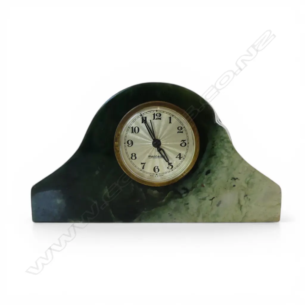 Mercedes DESK CLOCK IN POUNAMU FRAME. L.175mm Image 1++