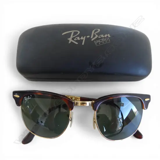 PR FOLDING RAY-BAN SUNGLASSES, CASED