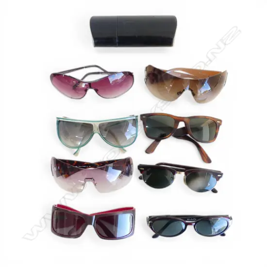 8 PRS DESIGNER SUNGLASSES, SOME WEAR
