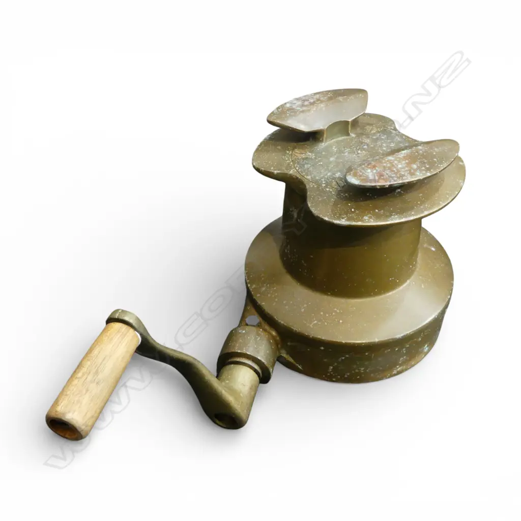 BRASS MANUAL BOAT WINCH 210mm dia Image 1++