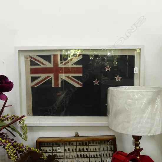 FRAMED NZ FLAG 380x670mm